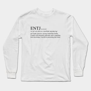 ENTJ Personality (Dictionary Style) Light Long Sleeve T-Shirt